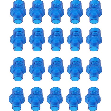 20 pièces Valve Anti-retour pour Masque de RCP, Accessoire de Remplacement Bleu Professionnel (1/5)
