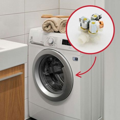 Électrovanne 3 Voies - Pour Machine À Laver - Compatible Modèle LAV54400 - Pièce D'Origine - 1 Unité (1/4)