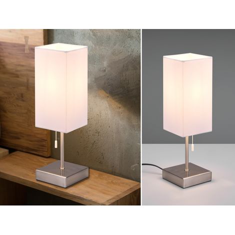 Reality Leuchten Tischleuchte Ole weiß 35 x 10 cm Nachttischlampen (1/5)