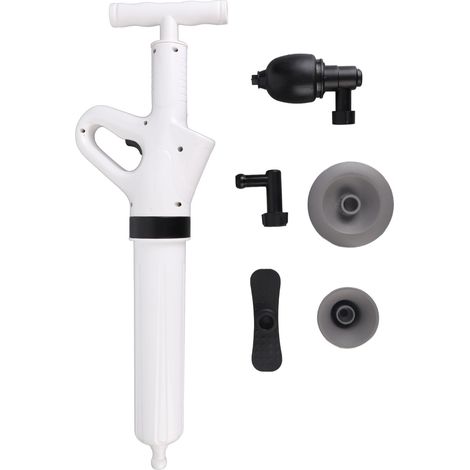Déboucheur toilette et évier, kit outil de débouchage canalisation pour cuisine et salle de bain, ensemble de 2 pièces avec ventouse et furet, déboucheur sanitaire efficace. (1/5)