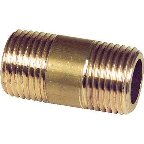 nipple double laiton 1/2" x 50mm