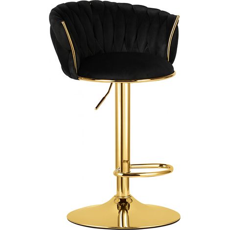 MIG-Hocker – schwarz/goldenes Gestell x 1 (1/5)