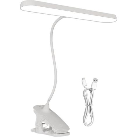 Lampe de Lecture à Pince - Dispositif D'Éclairage De Table Lampe De Chevet Soin Des Yeux Pour Mécaniciens Musiciens Artistes Professionnels Établi Pupitre De Musique Tête De Lit Chambre (1/5)