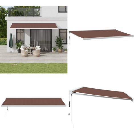 Markise Automatisch Braun 500x300 cm - Markise - Sonnenschutz - Außenbeleuchtung - Gartendeko - Terrasse - Home & Living (1/5)