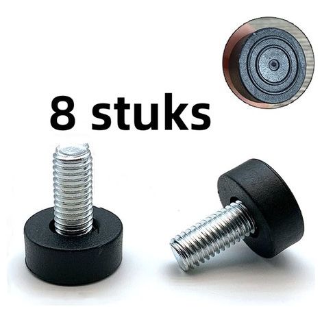 Pieds - Pieds de meubles réglables pour chaises, tabourets, tables, armoires, canapés, bureaux (20 x 25 mm) - Fixations à vis - 8 pièces (1/5)
