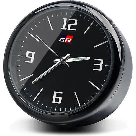 GR Auto Parts Mini Horloge de Voiture Autocollant Décoratif de Tableau de Bord pour Grille d'Aération Compatible avec Toyota GR Sport Corolla Yaris Hilux Agyo Rav4 Camry (1/5)