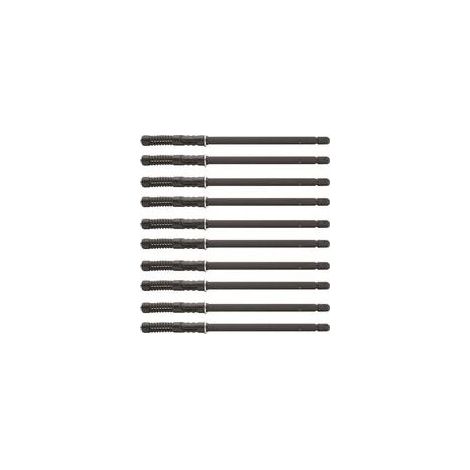 Lot de 10 équerres d'étagère invisibles, acier, Ø10x145 mm, fixation murale