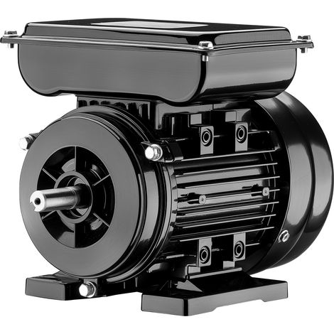 Wiltec Motore elettrico asincrono monofase, 1400 giri/min, 230 volt, 0,37 kw, 1/2 CV, IP44, classe F