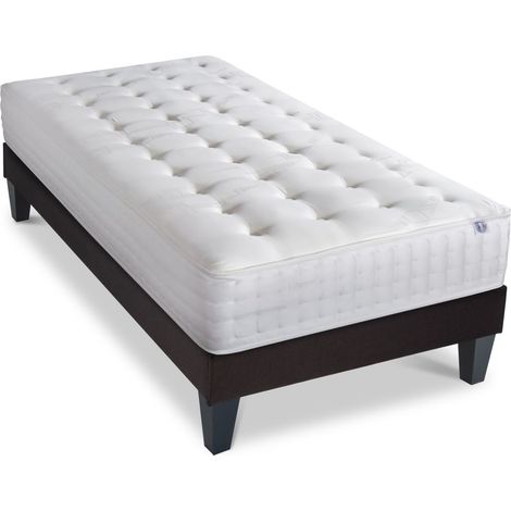 BELLECOUR LITERIE Ensemble CHÂTELET 90x190 cm Matelas Mémoire de forme + Sommier Bois (1/5)