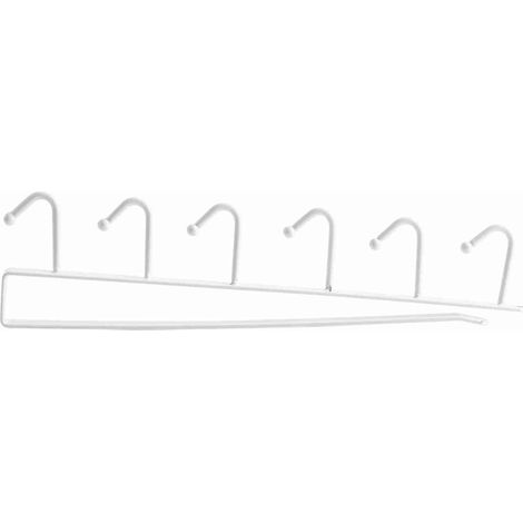 Étagère de rangement de cuisine multifonction, étagère de placard, crochet suspendu, support organisateur de garde-robe blanc (1/5)