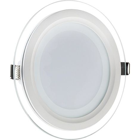 TrAdE Shop Traesio - Pannello Led Slim Tondo Incasso Cornice Vetro 24w Cct 4000k 3000k 6500k P205e-t3c - (1/5)