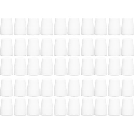 50Pcs White Plasma Cutter Shield Cup Set Stable Performance Robust Plasma Cutting Torch Consumables
