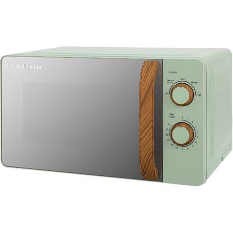 Russell Hobbs RHMM713MG-N 17L Scandi Compact Manual Microwave, Matt Green