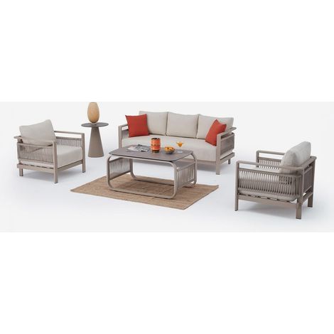 Ensemble salon de jardin 4 places avec table basse Venedik (1/5)