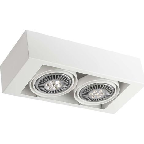 Faretto soffitto doppio rettangolare bianco 2xGU10 Shilo (1/2)