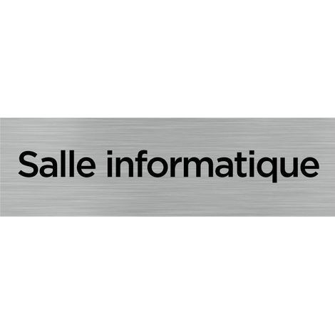 Pictogramme SALLE INFORMATIQUE (Q0237).- Adhésif aspect aluminium brossé - (1/5)