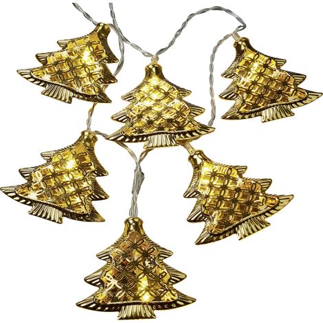Hellum LED-Lichterkette Metallbälle 10-tlg. weiß