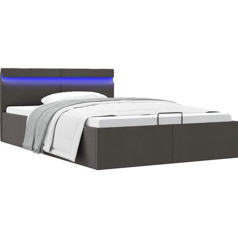Cadre de lit à rangement hydraulique sans matelas 140x200 cm