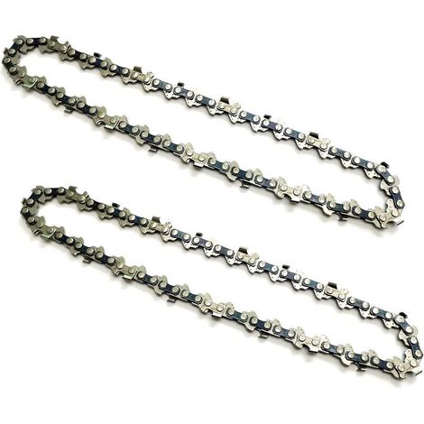 2 Stück 6-Zoll-Kettensägenketten für Mini-Akku-Handkettensägen, Kettenteilung 1/4", Kettenstärke 0,043"/1,1 mm, Treibglieder 37DL, nutzbare Schnittlänge 15 cm