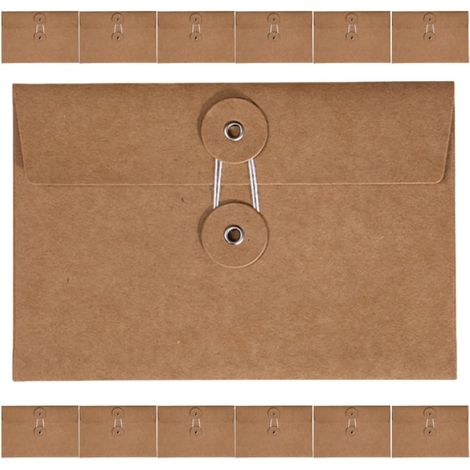 Lot de 20 Pochettes de Rangement en Papier Kraft 17X115 CM avec Fermeture (1/5)