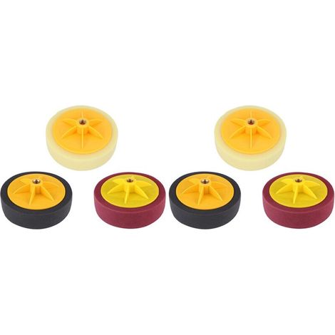 Adatto per kit di 6 tamponi e spugne per lucidatura auto (15 cm), kit di tamponi per lucidatura cerchi M14, per l'utilizzo con lucidatrici per auto.