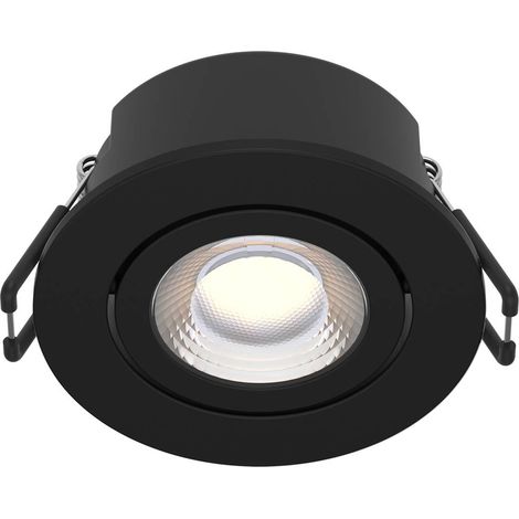 Arcchio Alto voltaje foco empotrado 'Eliar' en Negro de Aluminio