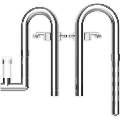 Lily Pipes en Acier Inoxydable pour Aquarium, Sortie Améliorée avec Écumeur De Surface Et Tube D’Extension Détachable 11cm (16MM for 5/8'' Hose) (1/5)
