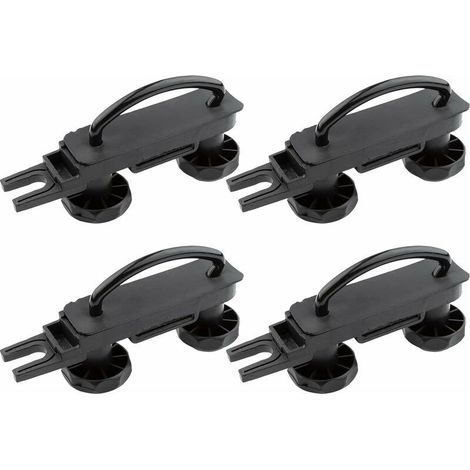 4 Stück Universal-U-Mount-Halterung für Autodachbox, Innenbreite mit 8 Stück Sicherungsmuttern