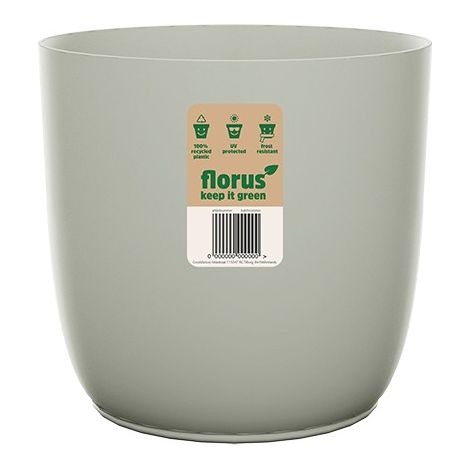 CACHE-POT INT. POT DE FLEURS GRIS - 18 CM