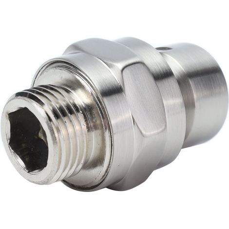 Adaptateur de pommeau de douche G1/2, vanne inverseuse de douche en cuivre brossé pour salle de bain, accessoires de douche à jet supérieur (1/5)
