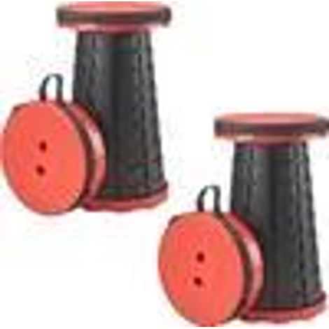 2er-Pack tragbare Klapphocker, leichte und stabile Kunststoffhocker, bis 150 kg belastbar, ideal als einziehbarer Campingstuhl