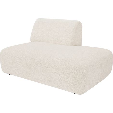 Module méridienne droite en tissu bouclette blanc POGNI de Maison Céphy (1/3)