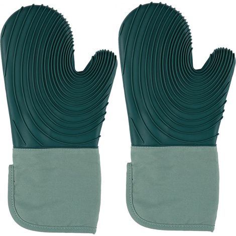 Silikon-Ofenhandschuhe (2-teiliges Set), beständiges und rutschfestes Design, robust und langlebig, unverzichtbare Küchenartikel (1/5)