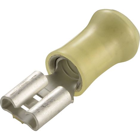 Cosse clip 6.3 mm x 0.8 mm TE Connectivity PIDG-FASTON 160314-2 180 ° partiellement isolé jaune 1 pc(s) D10885 (1/2)