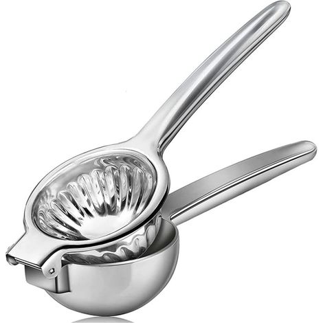 Zitronenpresse, Extra GroßE Manuelle Zitronenpresse Aus Edelstahl mit Massivem Metall (1/5)