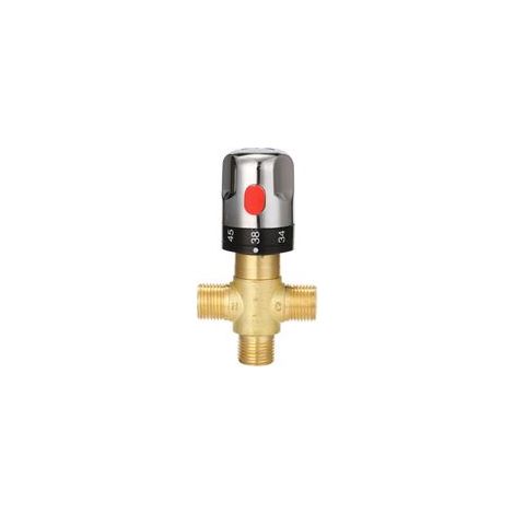 Set mit 2 verstellbaren thermostatischen Badarmaturen, Messing-Wassermischern, Warm-/Kaltwasser-Mischventil mit Temperaturregelung – Typ 3 (1/4)