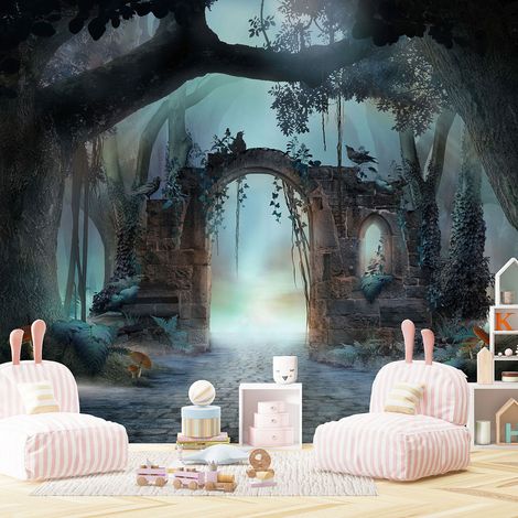 Papier peint panoramique Enfants - Forêt enchantée - 130 cm x 87 cm (1/4)