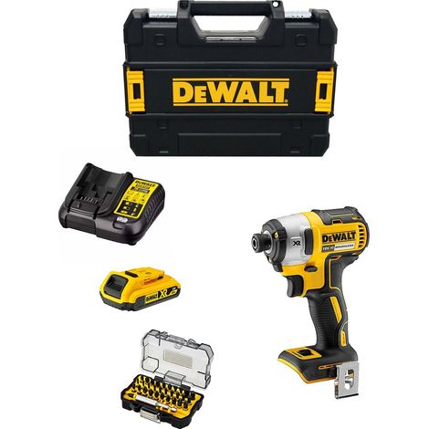 Atornillador de Impacto DeWALT DCF887D1T (1 x 2,0 Ah + DCB107 + TSTAK II) + Juego de 32 puntas Impact Torsion (1/5)