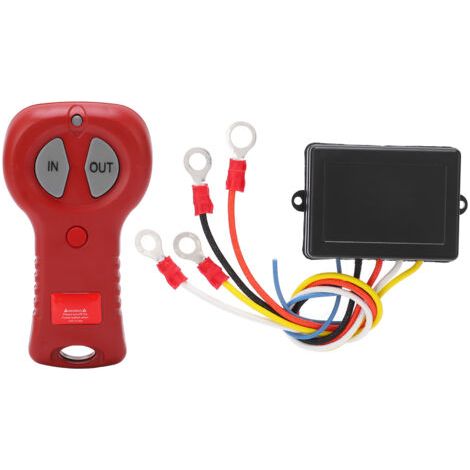 Kit de Télécommande de Treuil sans Fil, Contrôleur de Treuil électrique avec Voyant Lumineux 9‑30V 434MHZ étanche Universel pour Camion ATV SUV (1/5)