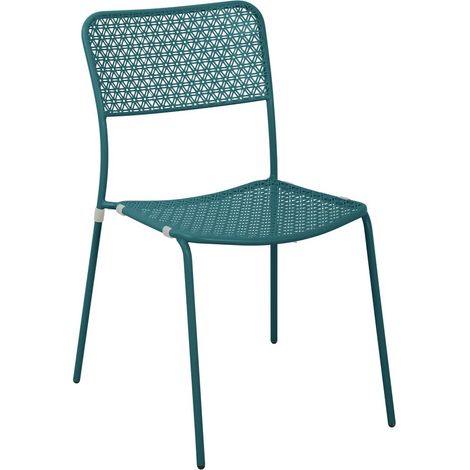 Sedie da giardino motivo floreale turchese 4pz - Aura (1/3)