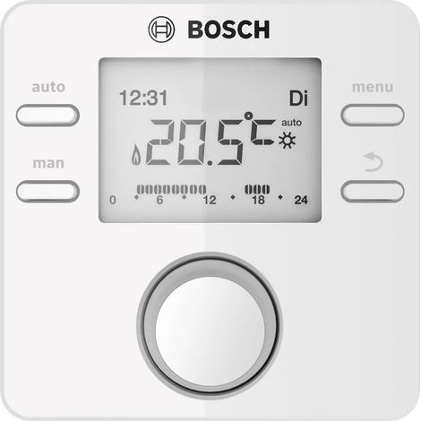 Bosch Regolatore CW100 95x95x33 con compensazione della temperatura esterna, per 1 circuito di riscaldamento, 7738111100