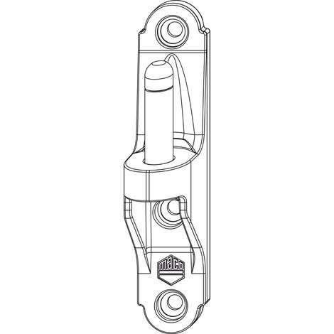 Maco Rustico Ladenplattenkloben MMV Klobenabstand 19,5 mm  Zinkdruckguss, Feinstruktur schwarz RAL 9005