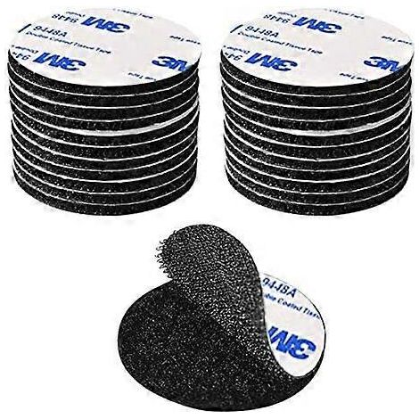 Ruban adhésif double face extra-fort 3M, noir, réutilisable, rond, 5 cm, puissant, pour bricolage/cadres photo, lot de 20. (1/4)