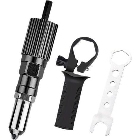 Outils de rivetage Adaptateur de perceuse à riveter Pistolet à riveter Outil d'insertion d'écrou Machine à riveter Machine à riveter électrique (1/5)