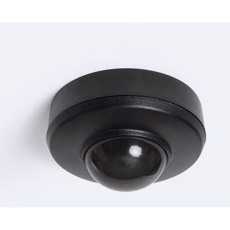 Sensore di Movimento PIR Crepuscolare 360º Superficie/Incasso per Esterni IP54 Speciale Corridoi Nero