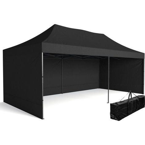 Express-Einkaufspavillon – 3 x 6 m – schwarz