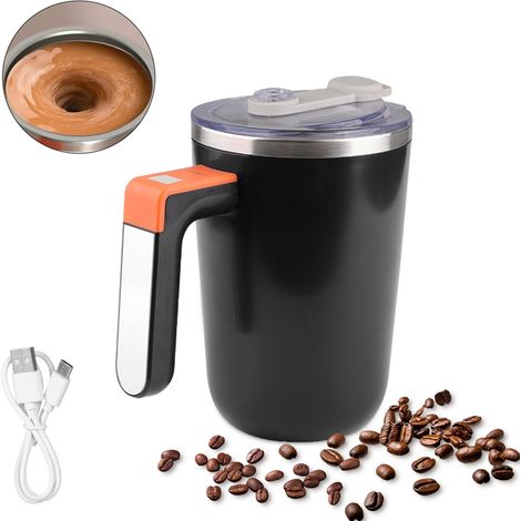 Taza inteligente recargable de 300 ml con función de automezcla y calentamiento constante a 55 °C, resistente al agua (IP65), carcasa de acero inoxidable 304, ideal para café, té, leche, la oficina y (1/5)