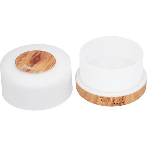 Diffuseur d'huiles essentielles 300ml avec lumière LED changeante et finition bois pour la maison - 100‑240V prise EU (1/5)