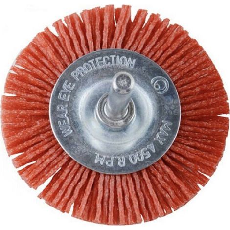 TrAdE Shop Traesio - Spazzola Per Lucidare Fili Nylon Punta Abrasiva Levigare Punte Per Trapano 63mm -