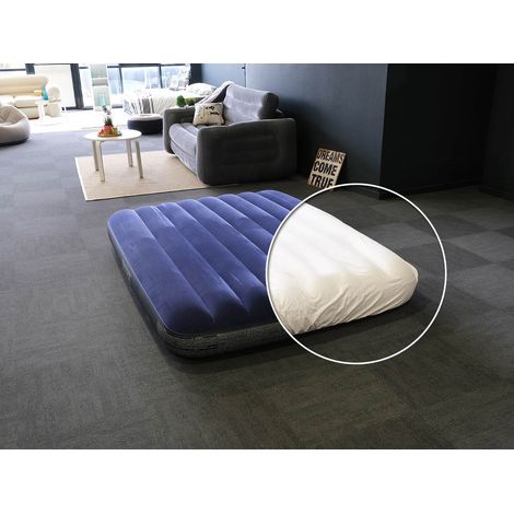 Pack matelas gonflable Classic Downy 2 places Intex + Drap housse (1/4)